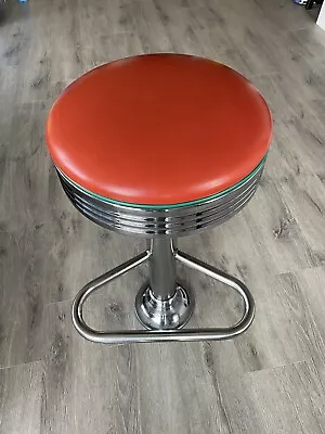 Vintage Historic 1956 AW Root Beer Drive In Restaurant Chrome Bar Swivel Stool • $199.99