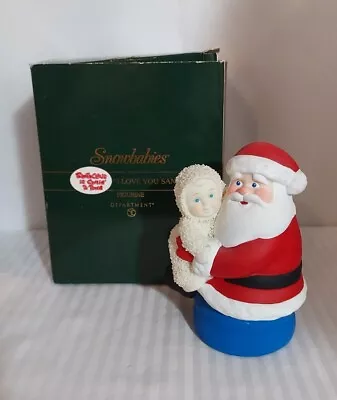 2005 Dept 56 Christmas SNOWBABIES  I LOVE YOU SANTA!  Figurine NIB • $9