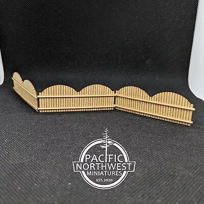 1:48 Scale Convex Picket Style Wood Fence Kit (unpainted Wood) PNWM • $7.95