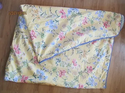 LAURA  ASHLEY New Without Tag POPPY MEADOW VINTAGE? Duvet King Yellow Blue+pink • £144.63