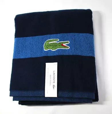 LACOSTE Bath Towel 30  X 52  Heritage Stripe • £15.20