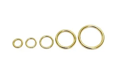16mm 20mm 25mm 38mm 50mm Solid Brass O-Rings For Dog Leads Horse Reigns Leather • £3.50