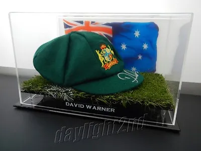 $499.99 • Buy ✺Signed✺ DAVID WARNER Replica Baggy Green PROOF COA Australia 2022 Shirt Cricket