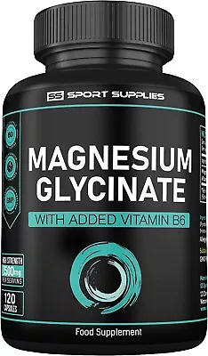 Magnesium Glycinate Supplements - 120 High Strength Capsules - 1500Mg Of Magnesi • £10.09