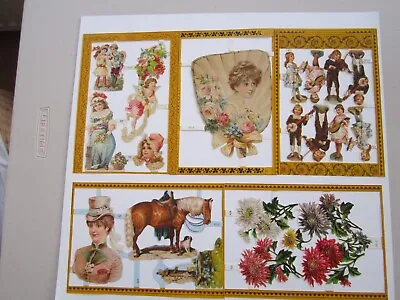 10 X Mamelok Embossed Die Cut Victorian Children Scraps . New-old Stock. Set 8 • £5