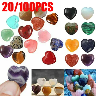 Crystal Hearts Natural Quartz Healing Gem Mini Crystal Heart Stones Wholesale • $12.99