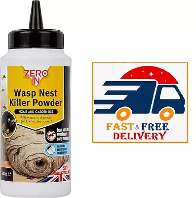 Zero In Wasp Killer Powder Nest Control Indoor Outdoor Home And Garden 300G NEW • £7.84