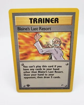 $4.49 • Buy Pokemon Blaine's Last Resort 105/132 1st Edition Trainer Gym Heroes Lp