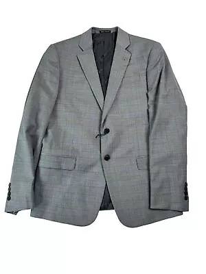 AX Armani Exchange Men's Slim-Fit Plaid Suit Jacket 42R Grey / Light Blue • $52.50