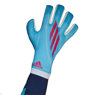 Adidas X Training Goalkeeper Gloves / Sky Blue Pink / RRP £22 • £10
