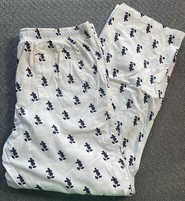 Mickey Mouse Authentic Originals White Lounge Pants Men's Large With Pockets • $22.97