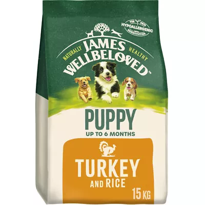 James Wellbeloved Turkey & Rice Puppy Dry Dog Food - 15kg • £70.91