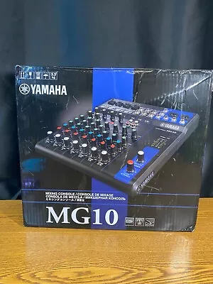 Yamaha MG10 Black Built-In FX 10-Channel Portable Mixing Console ZT41710 • $89.99