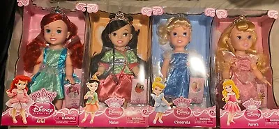 HUGE LOT 4 NIB RETIRED My First Disney Princess Dolls 15” AURORA ARIEL MULAN + 1 • $130