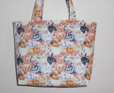 Handmade Easter Various Cute Bunnies Rabbits Purse Tote Bag • $15.99