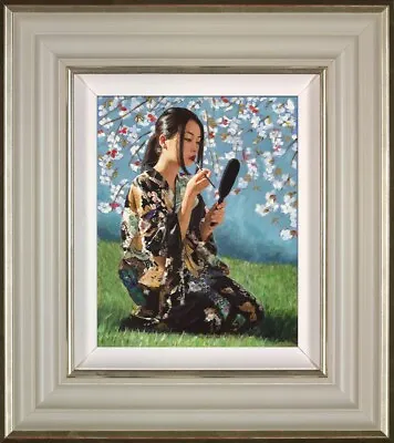 Fabian Perez - Geisha With White Flowers II - Limited Edition • £1395