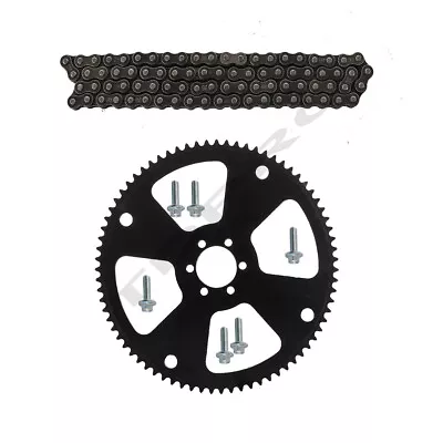 #35 Chain & Rear Sprocket 75 Tooth 37.5mm For Coleman Monster Moto Mini Bikes • $35.58