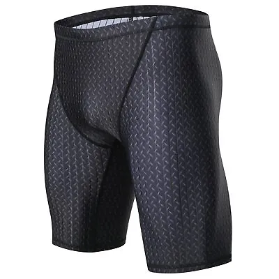 K898 Men's Swim Jammers UPF50+ Swim Training Printed Jammer Swimsuit Endurance • $19.99