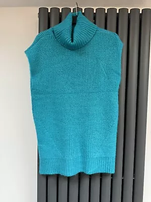 Bnwot New M&S Collection Knit Roll High Neck Sleeveless Tank Top Jumper Size XS • £12.99