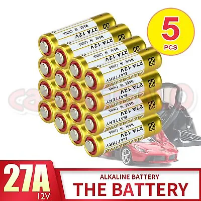 5x 27A 12V MN27 LR27 A27 L828 V27GA Alkaline Battery Garage Car Remote Alarm • $3.95