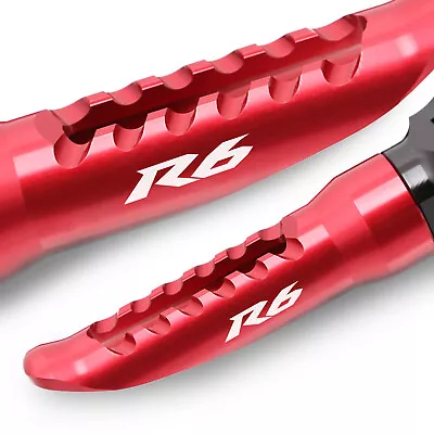 For Yamaha YZF R6 03 04 05 06 07 08 09 10 11 P03 Rider Front Foot Pegs RED • $58.21