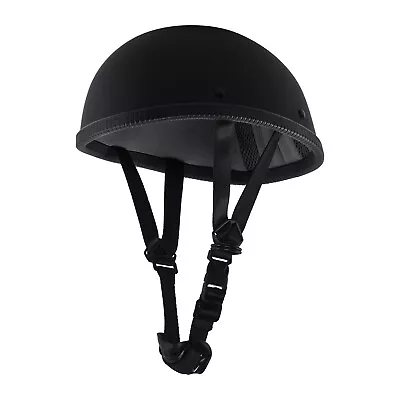 Motorcycle FLAT DOT Beanie Helmet Half Helmet Cap Skid Scooter Chopper • $28.49