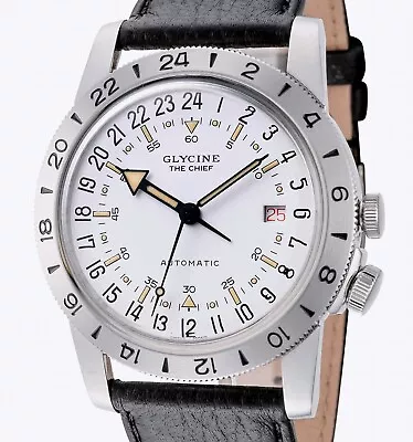 Glycine Airman Vintage The Chief Automatic 24-Stunden Face GL0471 • $1535.07