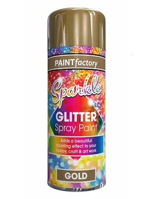 £4.99 • Buy Clear Lacquer Spray Paint With Sparkling Glitter 200ml Hobby Craft Art