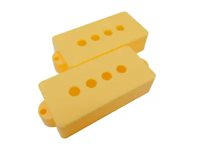 Cream Bridge & Neck Pickup Covers For Fender P Bass • $8.95