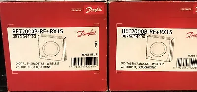 Danfoss RET2000B-RF + RX1S Digital Thermostat Wireless 087N644400 X2 • £80