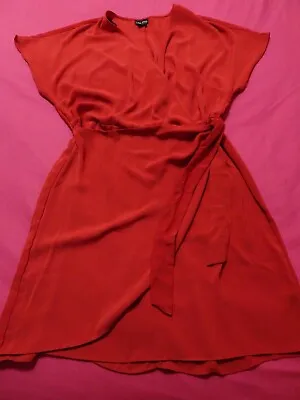 $45 • Buy CiTY CHiC :: Women's Red Sleeve Dress : Size 18 [M] : GoRGeOUS 
