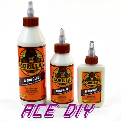 £17.29 • Buy Gorilla Wood Glue | Water Resistant PVA Strong Fast Bond Non Foaming Adhesive