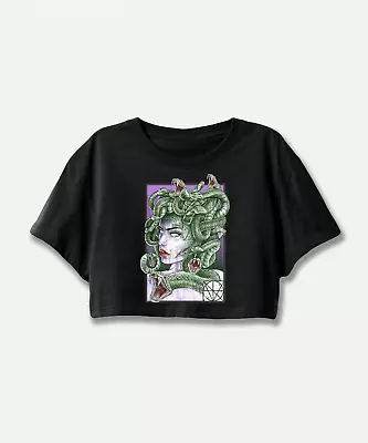 Medusa Tattoo Design Girls Women's Crop Top 90s Alt Summer • £17.50