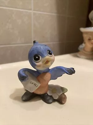 VTG Bluebird Songbird Bisque Ceramic Figurine Josef Originals Mini Opry Bird 3” • $9.99