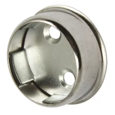 £2.49 • Buy Wardrobe Rail Rod End Supports Brackets Sockets Round 25mm Chrome Plated Finish