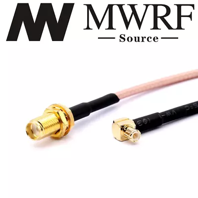 12  RG316 MCX Male RIGHT Angle To SMA Female Plug RF Pigtail Jumper Cable; US • $6.99