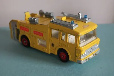 £25 • Buy Dinky 6.8” ERF FIRE TENDER ENGINE Diecast VINTAGE Car 263 AIRPORT RESCUE Yellow