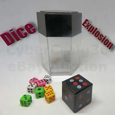 Dice Bomb Big Die To Small A Quick Change Colour Exploding Explosion Magic Trick • £6.99