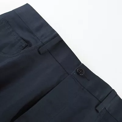 Zanella NWT 5 Pocket Jean Cut Casual Pants Size 32 US Cotton Linen Blend In Blue • $149.99