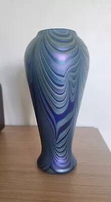 Okra 'iridescent Vase By  Dave Barras Signed • £45