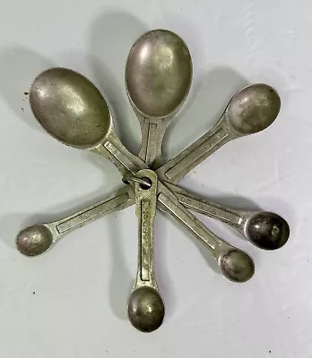 Aluminum Measuring Spoon 7 Piece Set Vintage Linked • $8.50