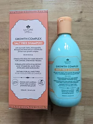 Nature Spell Growth Complex Salt Free Shampoo 300ml Vegan Stimulates Hair Growth • £12.90