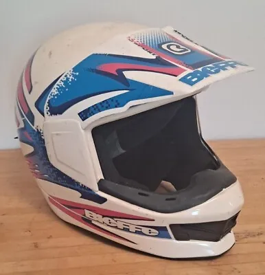 Vtg 80s 90s Bieffe 3 Sport Helmet Motocross Italy Medium 58 Pink Blue • $64.98