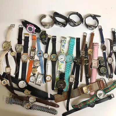 Lot Of 40 Assorted Womens Watches Untested Vintage New Parts Repair Good • $79.95