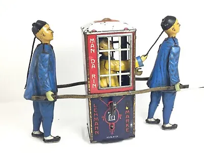 Vintage Rarely Seen Lehmann Mandarin Tin German Wind Up Toy Antique • $2199.95