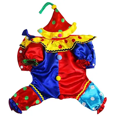 £7.28 • Buy Puppy Clown Costume Pennywise Costume For Dogs Dog Outfits Dog Pennywise Costume