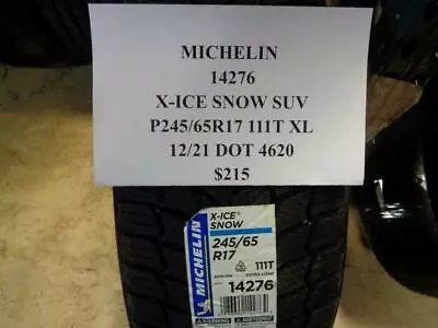 1 New Michelin X-ice Snow Suv P 245 65 17 111t Xl Snow Winter Tire 14276 Q2 • $164.76