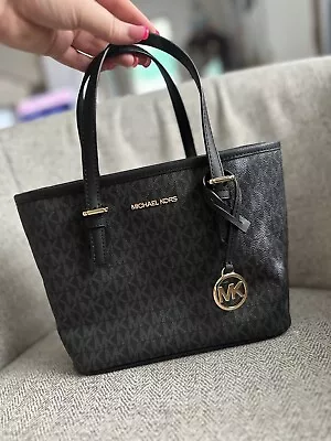 Michael Kors Jet Set Travel Extra-Small Logo Top-Zip Tote Bag • $75