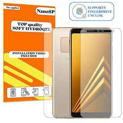 Front Back Screen Protector For Samsung Galaxy A8 2018 - Hydrogel FILM TPU • £5.98