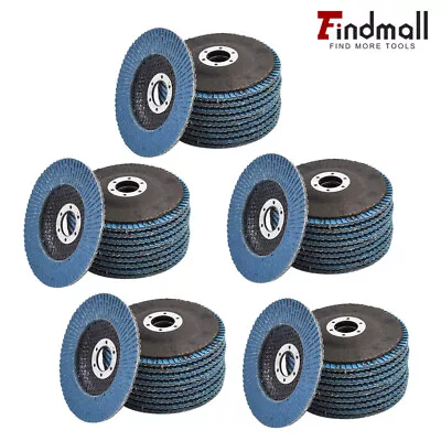Findmall 50 Pack 4-1/2  × 7/8  80 Grit Premium Zirconia Flap Sanding Disc New • $38.15